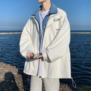 [MANYSTON Series]★Jacket★ Outerwear 2color Faux Layered Unisex Men's White Black Casual