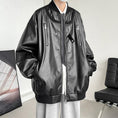 Load image into Gallery viewer, [YOULIN Series]★Jacket★ 3color PU Unisex Men's Large Size Cool Black Beige Dark Brown
