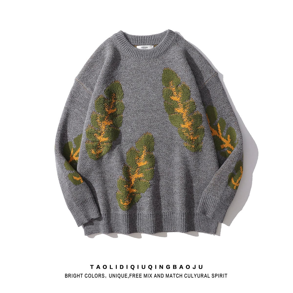 [Escaped Earth Series]★Sweater★ 2color Unisex Men's Knit Tops Gray Black Gray ML XL 2XL