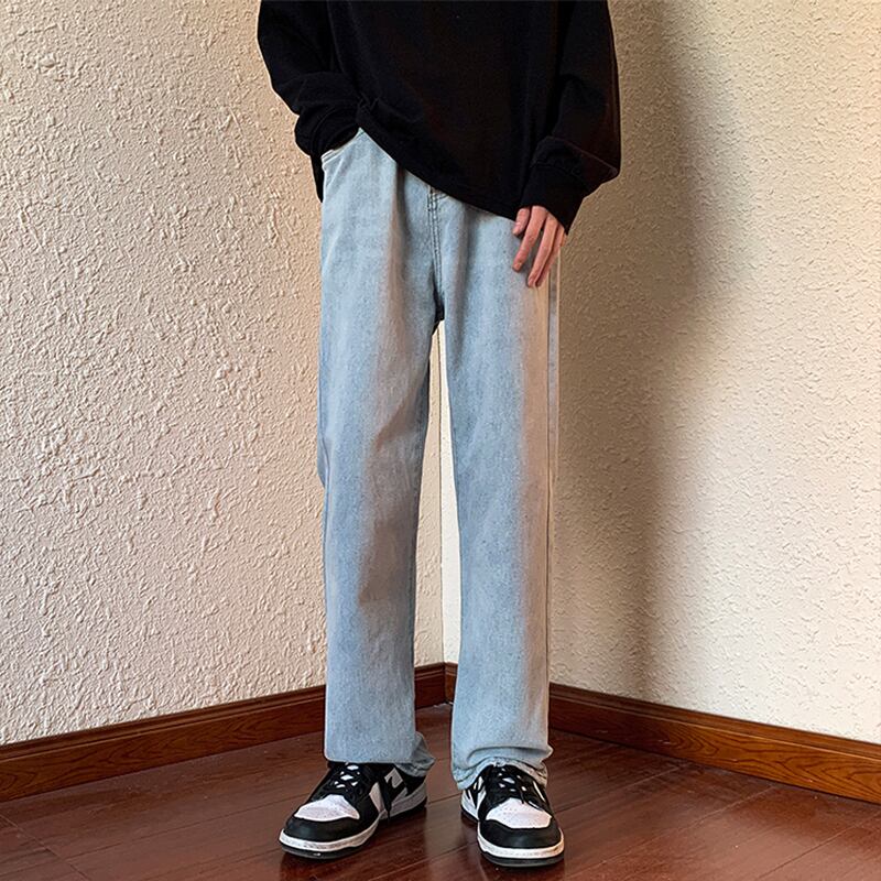 [YOULIN Series]★Denim Pants★ 2color Bottoms Trousers Unisex Men's Large Size Unique Slimming