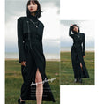 Load image into Gallery viewer, [Daiseiryusu Series] ★Skirt★ Long length slim bottoms wrap skirt sexy simple black black plain
