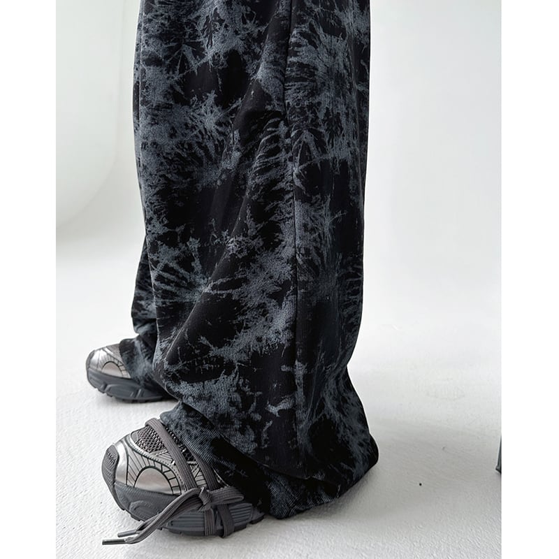 [Ki Shoko Series] ★Casual Pants★ 2color Floral Pattern Pants Bottoms Unisex Men's Black Coffee Color