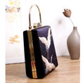 Load image into Gallery viewer, Chinese style bag handmade crane pattern travel everyday photography party retro chain black elegant
