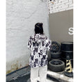 Load image into Gallery viewer, [Qingfashion Series]★Outer★ 2color White or Blue Jacket White Navy Alphabet
