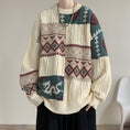 Load image into Gallery viewer, [PPG Series]★Sweater★ 3color Tops Unisex Men's Ethnic Black Apricot Blue
