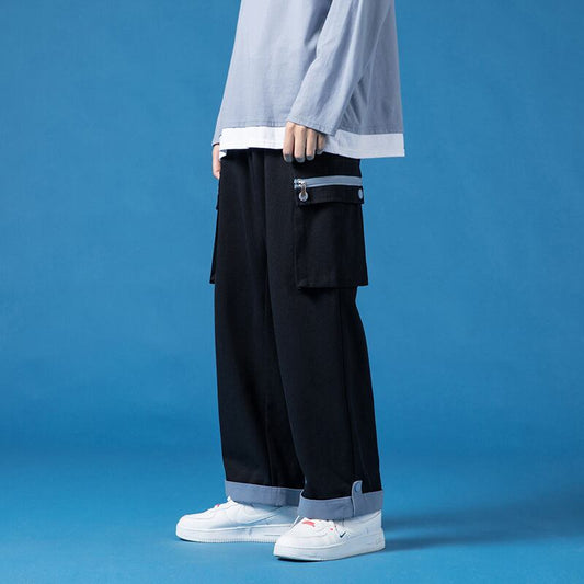 [BIGEMAN Series] ★Casual Pants★ 2color Quarter-length Bottoms Pants Unisex Men's Large Size Color Scheme Fashion