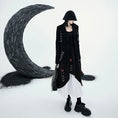 Load image into Gallery viewer, [chicsky---Kurono Series]★Blazer★ Outer PU Black Black Chain Rose SML Original
