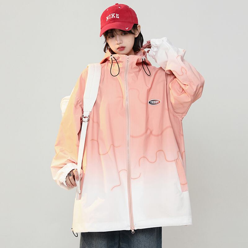 [GEBOXUAN Series] ★Jacket★ 2color outerwear unisex men's large gradation loose cool