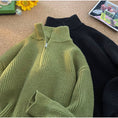 Load image into Gallery viewer, [Han Rishin Series] ★Sweater★ 4color Knit Tops Unisex Men's High Neck Zippered Simple
