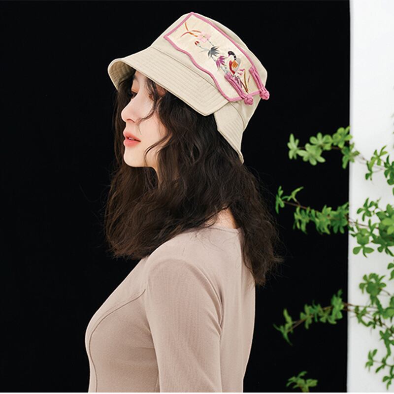 [Sao Series]★China style hat★ Hat UV protection sunscreen travel seaside spring summer embroidery original