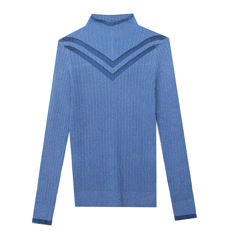 [YINUO series]★Knit tops★ 4color tops sweater turtleneck sexy easy to match