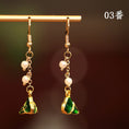 Load image into Gallery viewer, [Ma series] ★China style earrings★ 3 types of earrings, pair, ladies, cute accessories, green, chimaki
