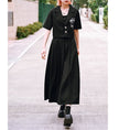 Load image into Gallery viewer, [Kokaisha---Kabunji series] ★China style skirt★ Bottoms Plain Easy to match Black Black S M L XL
