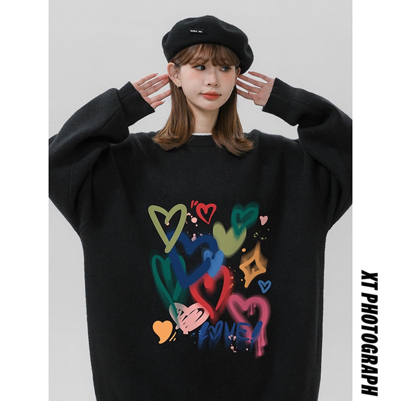 [Fujiiman Series] ★Sweater★ 4color Knit Tops Unisex Men's Hat Black White Green Red