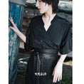 Load image into Gallery viewer, [Daiseiryusu Series] ★Belt★ Obi, Accessories, Decorations, Easy to match, PU Black, Plain, Simple
