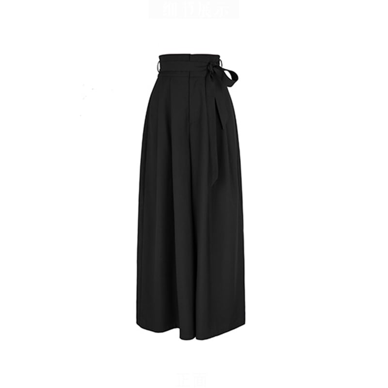 [Daiseiryusu Series] ★Pants★ Bottoms Casual Pants Black Black High Waist Slimming Plain