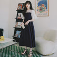 Load image into Gallery viewer, [HANXI Series] ★One Piece★ Switching Chiffon Summer Temperament Up Date Commuting OL Office Navy SML XL 2XL
