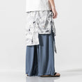 Load image into Gallery viewer, [Grass ink series] ★China style pants★ 4color black or white or blue or navy men's gaucho pants gaucho crane
