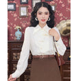 Load image into Gallery viewer, [Misslin Fashion Series]★Setup Single item order★ Chinese style shirt or skirt White Coffee color Date Commuting
