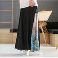 Load image into Gallery viewer, [Kusa Ink Series] ★Chinese-style pants★ Black Men's wide pants Large size Switching
