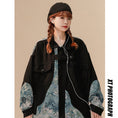 Load image into Gallery viewer, Now on sale [FKZ series] ★Jacket★ Outerwear 2color floral pattern switching unisex unique large size beige black
