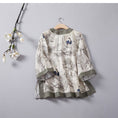 Load image into Gallery viewer, [Mingsho Series]★China style tops★ Shirt Improves temperament Improved Tang suit Loose print Retro Summer clothes
