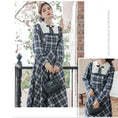 Load image into Gallery viewer, [Big Orange Series] ★One Piece★ Plaid Retro Ladies Commuting Date School Blue Blue Cute
