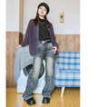 Load image into Gallery viewer, [Kokaisha --- Ming Pai Toy House Series] ★Denim pants★ Fleece lining, thick bottoms, pants, stylish, easy to match
