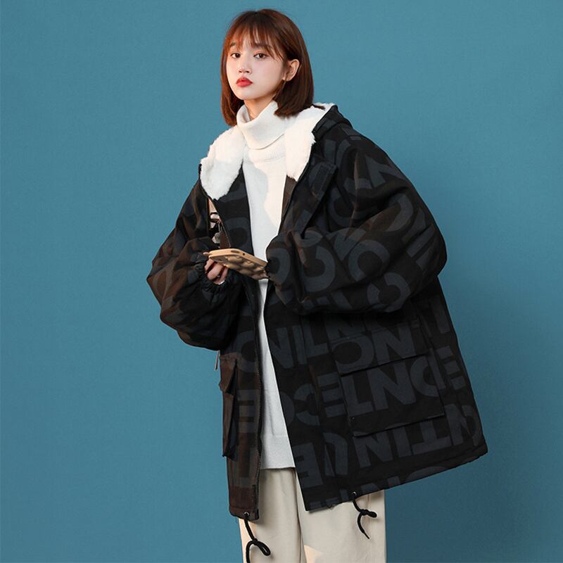 [Morimoto Series] ★Winter Coat★ 2color Thick Warm Unisex Men's Alphabet Black Green