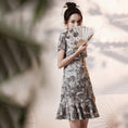 Load image into Gallery viewer, [YUEQIAO Series]★Cheongsam dress★Short length Chinese style dress Mermaid line Improves temperament
