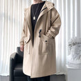 Load image into Gallery viewer, [Kaei Series] ★Trench coat★ 3colors Black, green or light brown, cotton insert type available, hooded, hat included
