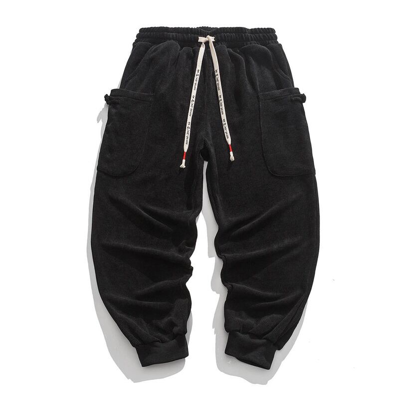 [輕甜 Series]★China style trousers★Casual pants 3color Unisex Men's Large size Blue Black Brown