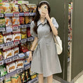 Load image into Gallery viewer, [YIHAO Series] ★Dress ★ 2color Short Sleeve Dress Short Length Dress Women's Gray Black
