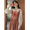 Load image into Gallery viewer, [MEIYI Series] ★One Piece★ Ladies Plaid Faux Layered Commuting Date Red Red
