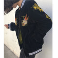 Load image into Gallery viewer, [Forever series]★China style outerwear★2color Black or red Dragon embroidered Dragon Dragon crest Stadium jacket Jacket Sukajan
