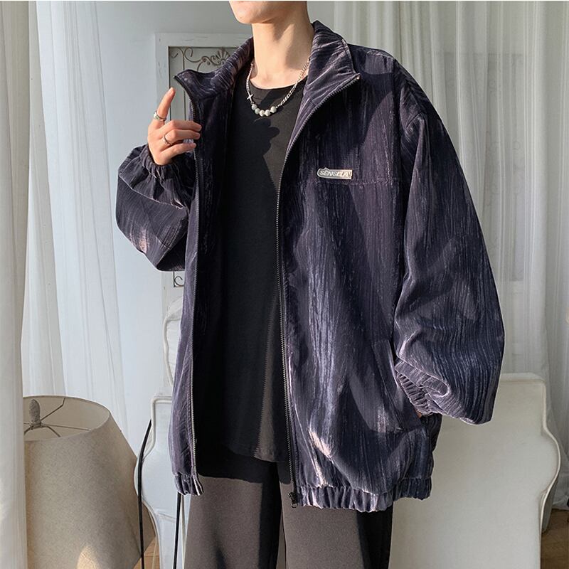 [Tetsusho Series]★Jacket★ 3color Outerwear Unisex Men's Blue White Black ML XL 2XL