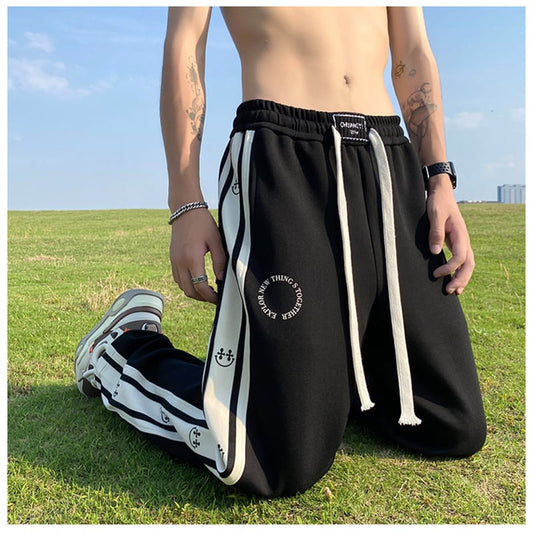 [NANSHI Series]★Casual Pants★ 3color Bottoms Trousers Unisex Men's Sports Style Stylish Vertical Stripes