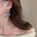 Load image into Gallery viewer, [Kairin Series] ★Earrings★ Earrings Pair Ladies Accessories Rabbit Rabbit Blue Blue Cute
