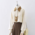 Load image into Gallery viewer, [XIANXIAN Series]★Shirt★ Tops Ladies Commuting Date OL Office Beige Color scheme Easy to match
