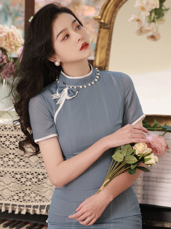 [RUYUN Series]★Cheongsam dress★ 2color Chinese style dress Elegant Temperament enhancement Large size