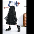 Load image into Gallery viewer, [Kokaisha Series] ★China style pants★ Chiffon gaucho pants Spring/Summer Loose Black Black SML XL
