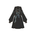 Load image into Gallery viewer, [Ochaya Series]★China style dress★ 2color black or white embroidery parka dress Chinese button cute
