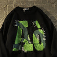 Load image into Gallery viewer, [Baraba Series] ★Sweater★ 2color Tops Unisex Men's Black White Alphabet Color Scheme
