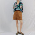 Load image into Gallery viewer, [Kigen Series]★Shirt★ Ladies Tops SML Green Flower Pattern Print Retro Oil Painting Style
