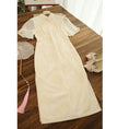 Load image into Gallery viewer, [Daughter fish series] ★China dress★ One piece dress lace chiffon switching beige cute
