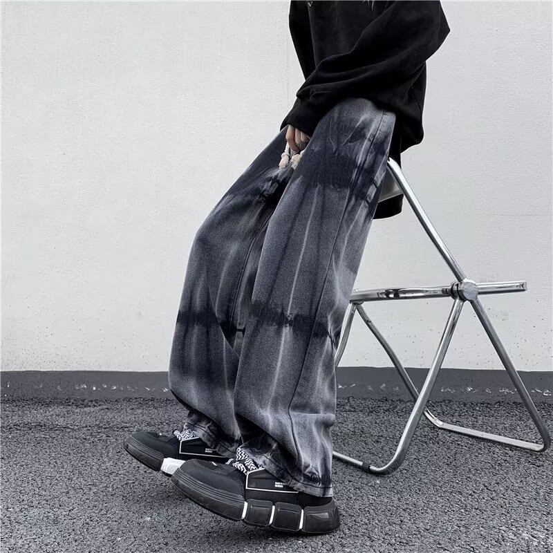 [GAOPU Series]★Ka Denim Pants★ Unisex Men's Print Fashion Easy to Match