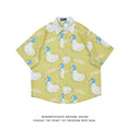 Load image into Gallery viewer, [Satoru Series]★Shirt★ Tops 2color Duck Unisex Men's Print Cartoon Green Yellow
