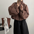 Load image into Gallery viewer, [Tenkawa Series] ★Outer★ 2color Jacket Short Length Simple Easy to Match Blue Coffee Color
