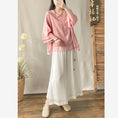 Load image into Gallery viewer, [Kofuku Series]★China-style shirt★ 3color V-neck tops Ethnic style Green Yellow Pink
