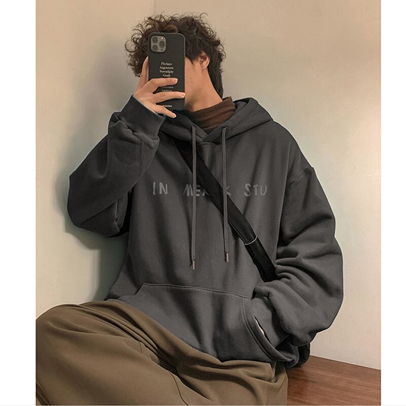 [YOULIN series] ★Parker★ 5color brushed lining tops casual unisex men's oil painting style large size